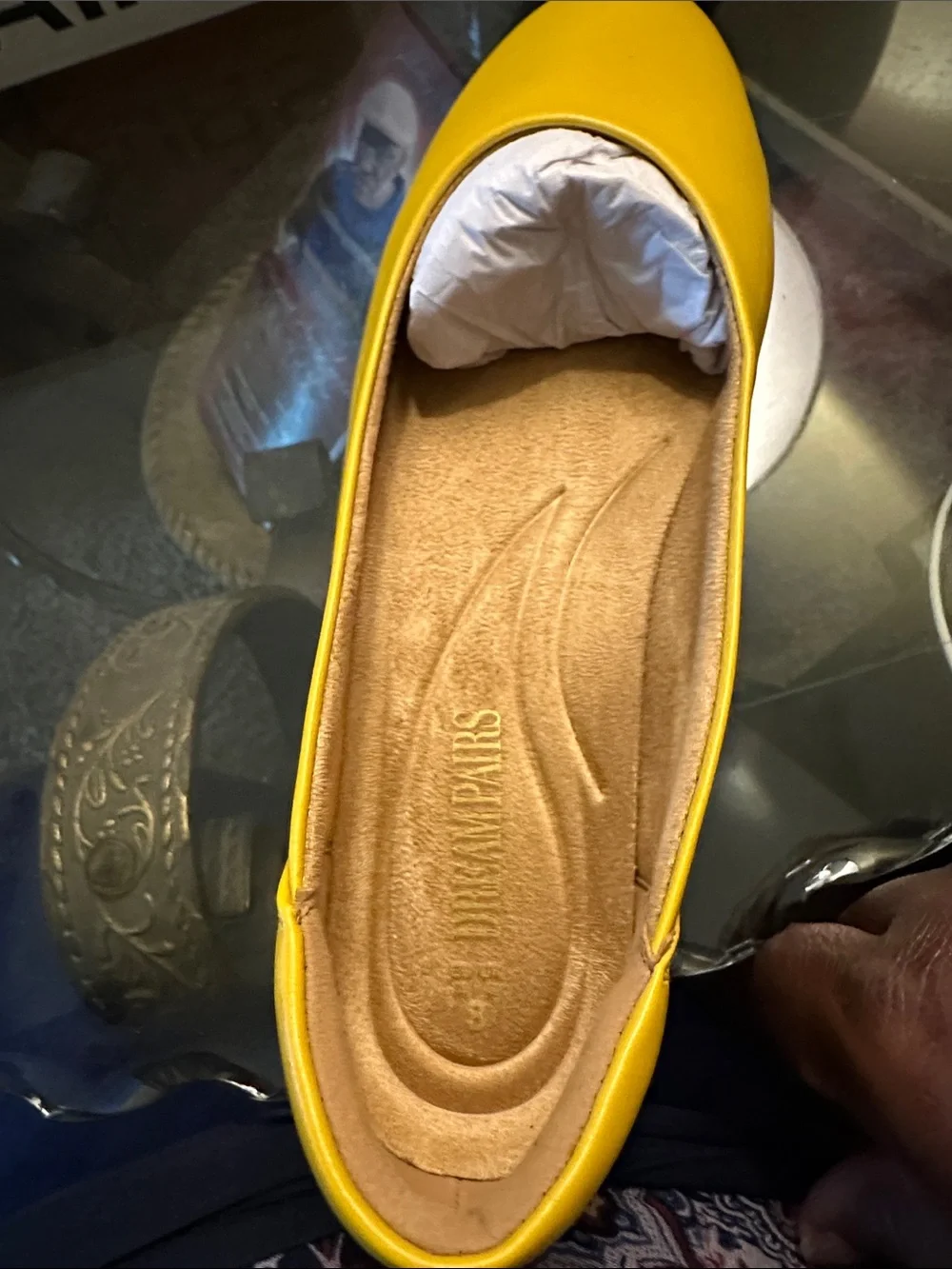 Dream Pairs Yellow Women's Slip-On Ballet Flats